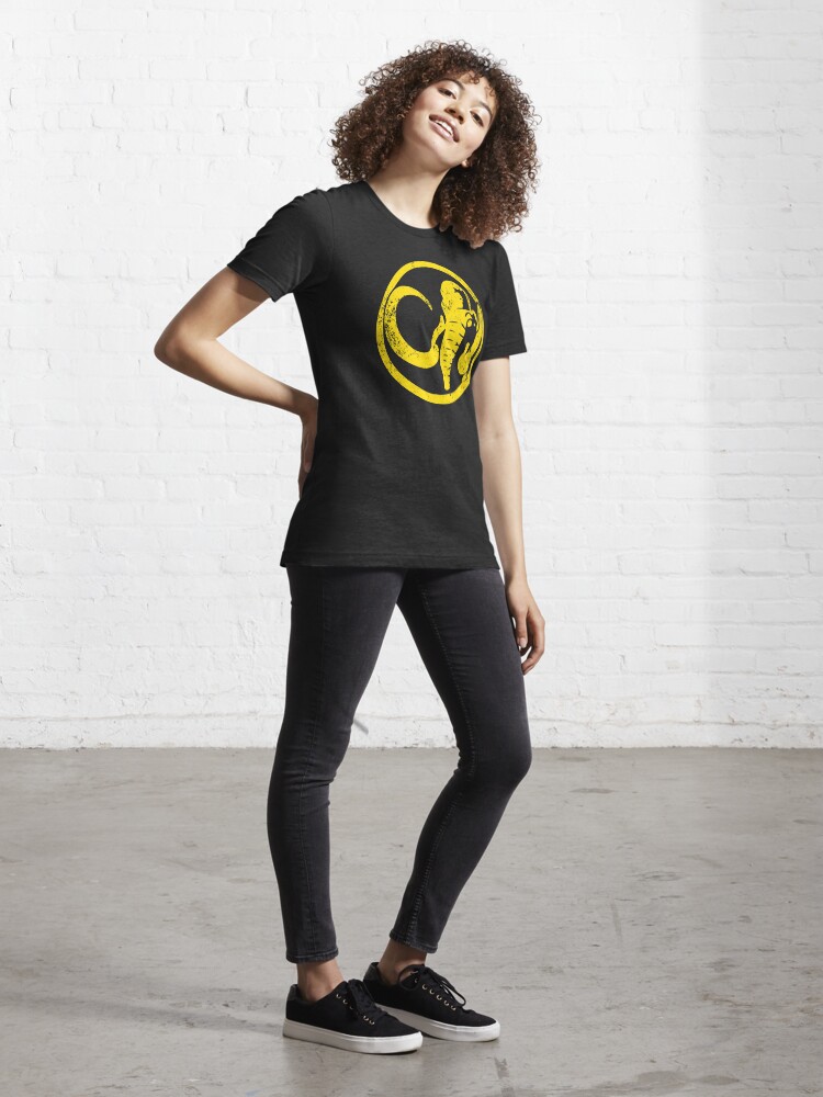 Alternate view of Black Mastodon Power Symbol - Distressed Essential T-Shirt