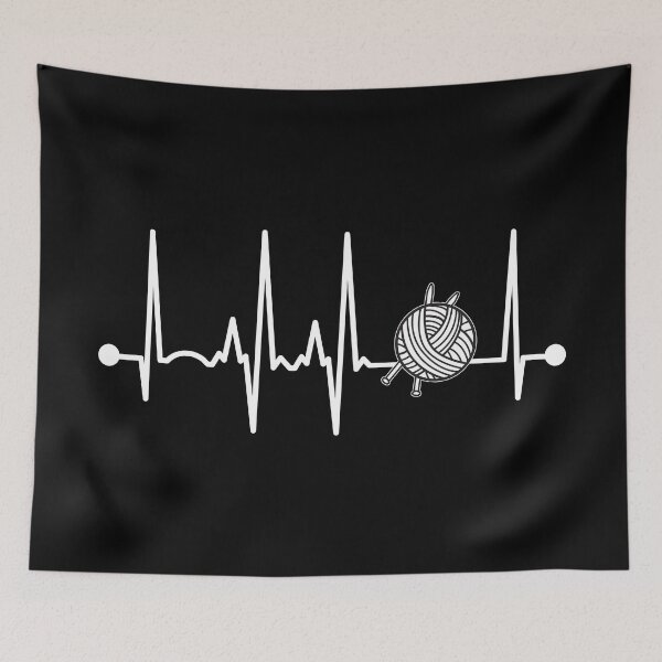 Item preview, Knitting Heartbeat designed and sold by teesaurus.