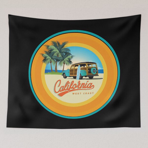 Item preview, California Beach, Woodie, Woody and Surfboard, Westcoast designed and sold by Frank Schuster.