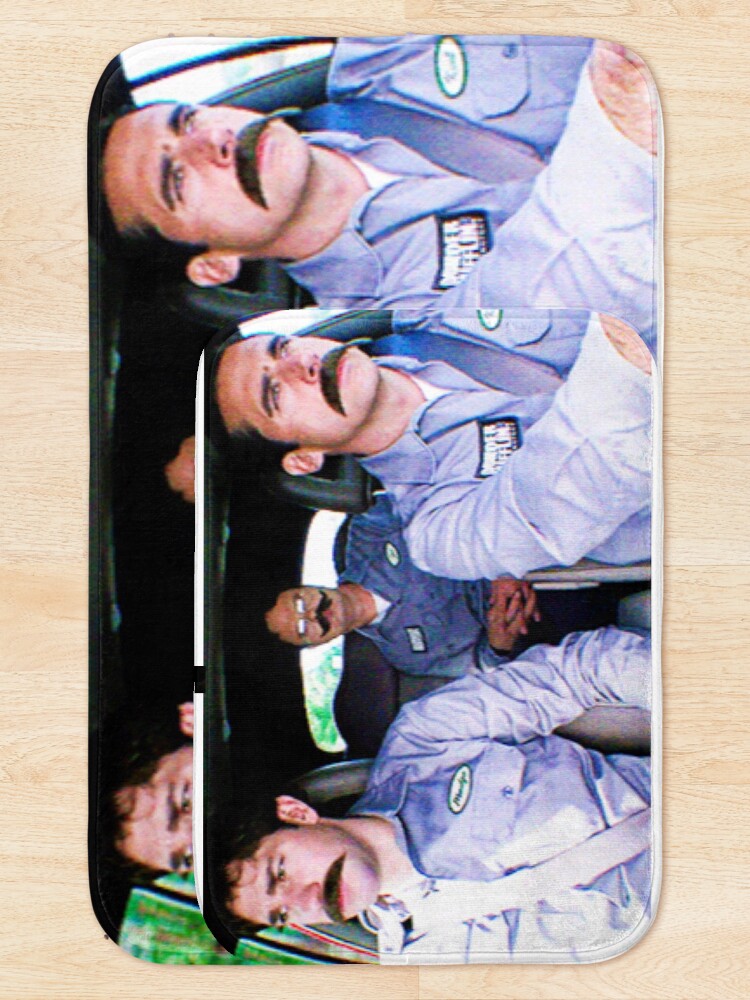 Alternate view of Jim, Dwight and Michael as Warehouse Workers Bath Mat