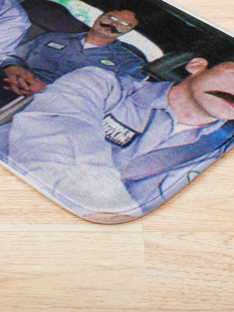 Alternate view of Jim, Dwight and Michael as Warehouse Workers Bath Mat