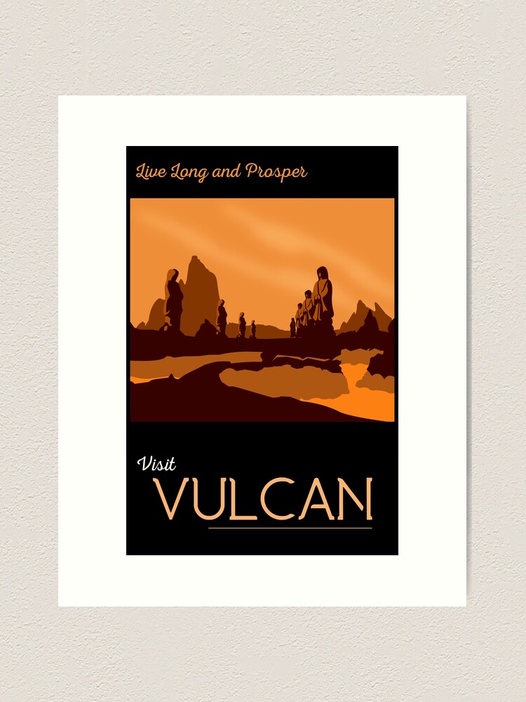 Thumbnail 1 of 3, Art Print, Vulcan Travel Poster designed and sold by doctorheadly.