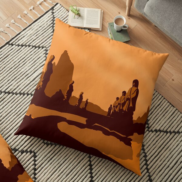 Vulcan Travel Poster Floor Pillow