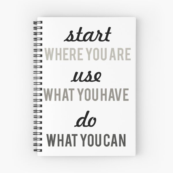 Item preview, Start where you are Motivational quote typography monochrome designed and sold by kristinedesigns.