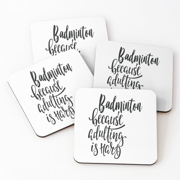 Item preview, Badminton Because Adulting Is Hard designed and sold by ProjectX23.