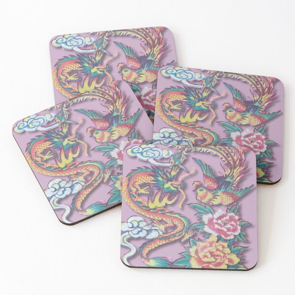 Item preview, Dragon and Phoenix Traditional Papercraft Print designed and sold by Marian Rosenberg.