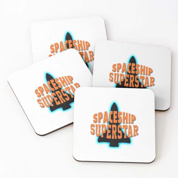 Item preview, 'Spaceship Superstar' (White) designed and sold by The Button Gal.
