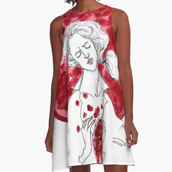 Pomegranate heart A-Line Dress