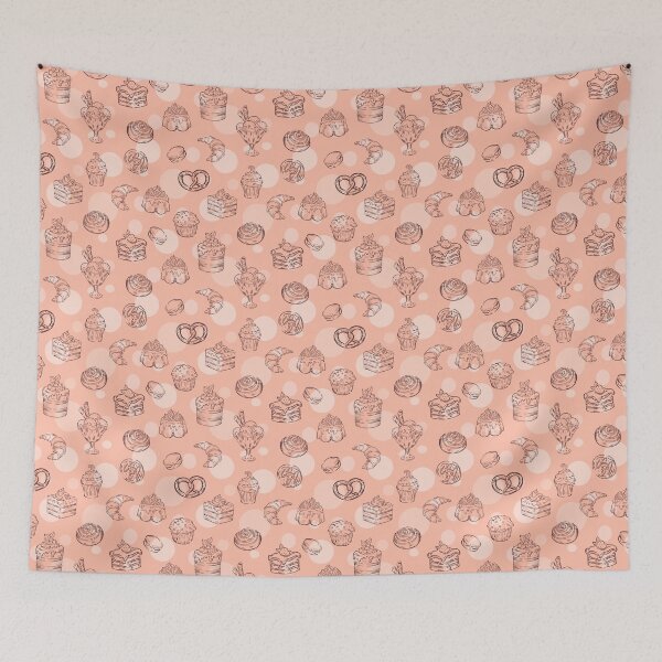 Item preview, Sweets, candy, cupcakes, ice cream, bakery, pink, food, fashion seamless pattern   designed and sold by artsofy.