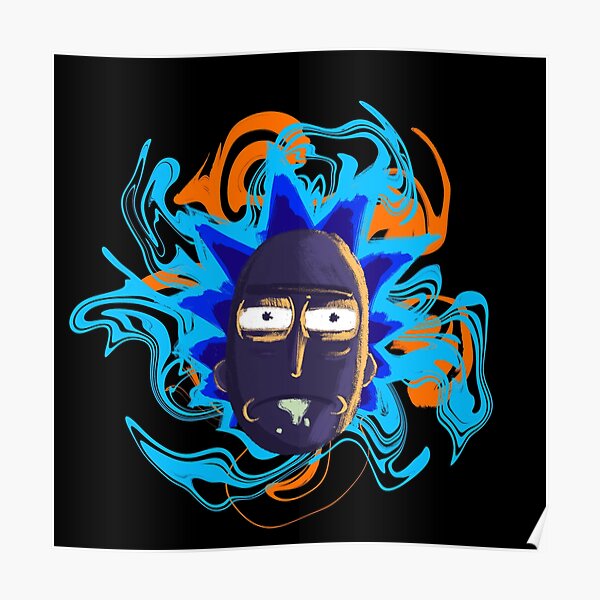 Rick Sanchez Trippy Poster