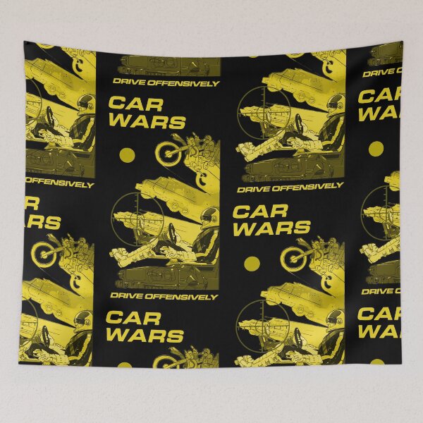 Item preview, Auto Duel - Apocalyptic Yellow designed and sold by Ghost Bunny Design.