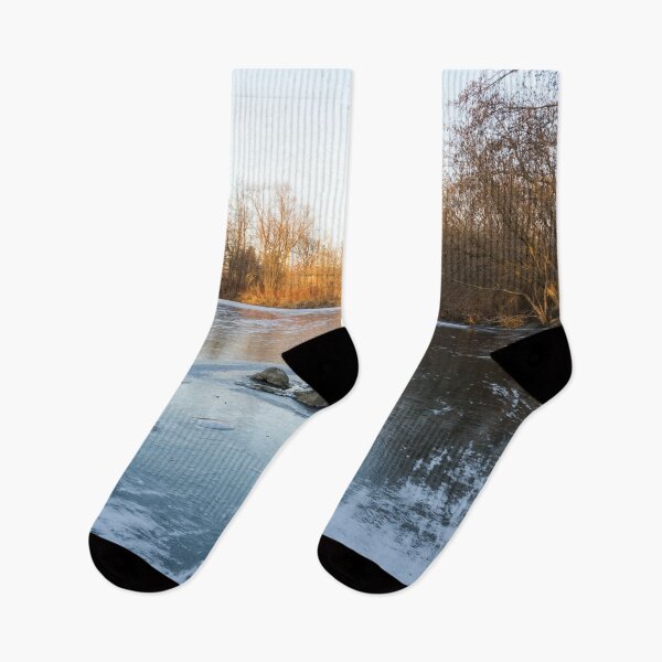 Item preview, Layered Textures and Light - Frozen Pond Sunrise designed and sold by Georgia Mizuleva.