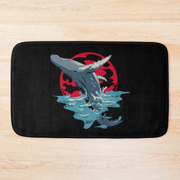 Item preview, Whale Art - Humpback Whale Breaching Anime Style designed and sold by Bangtees.
