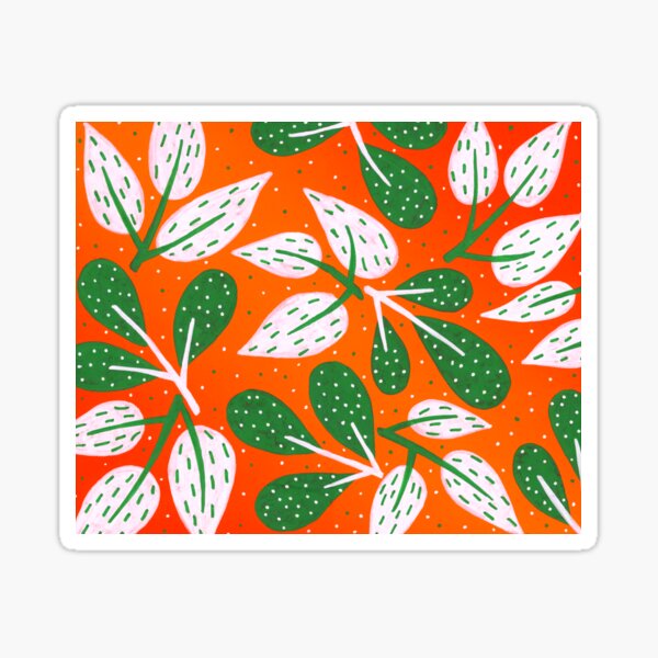 Orange Christmas Sticker