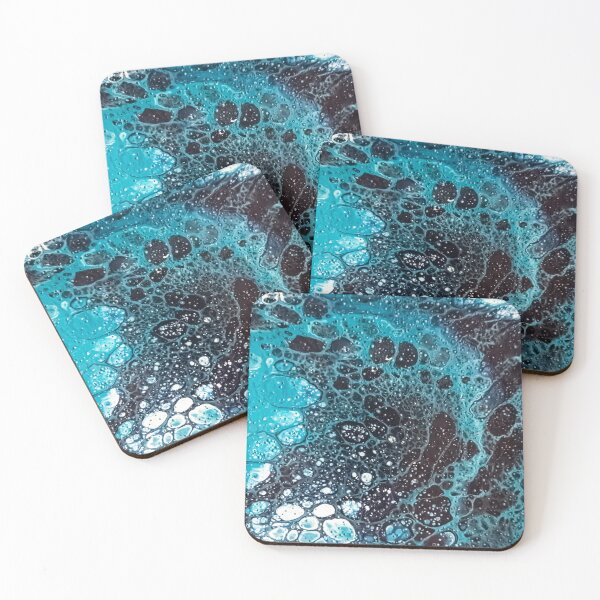Item preview, Fluid art. Abstract acrylic with ocean and sea texture designed and sold by Anastasia Halych.