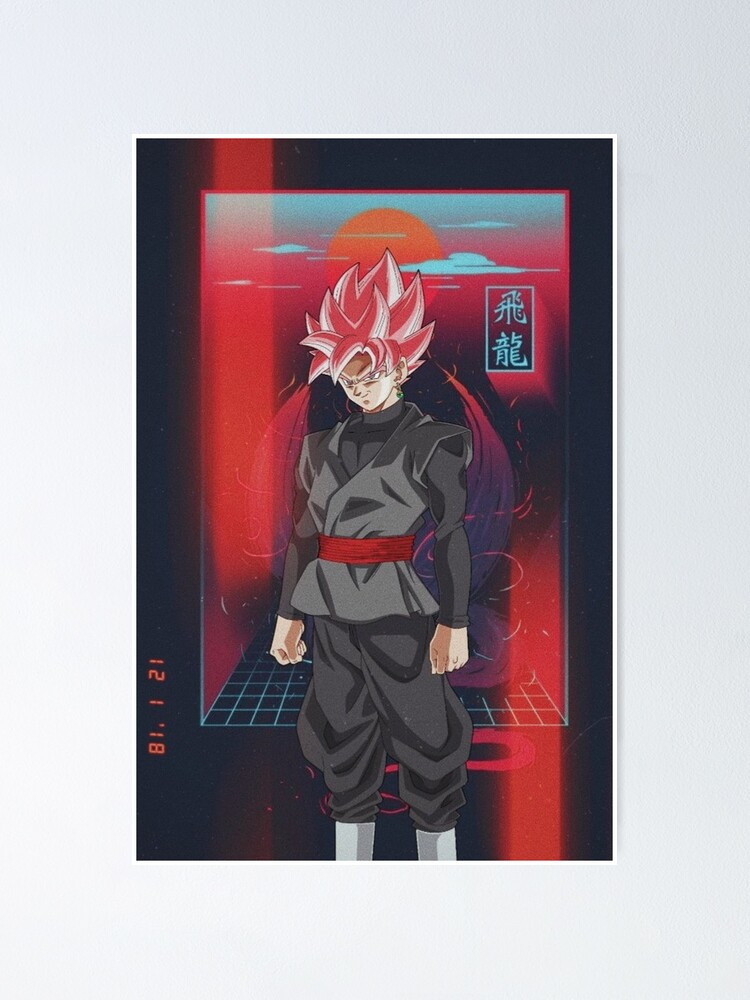 Dragon Ball Poster Goku Black SSJ Rose w/energy weapon 12in x18in Free  Shipping