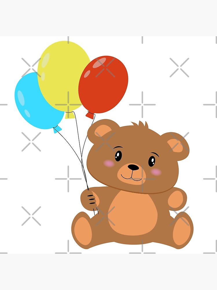 teddy with balloon