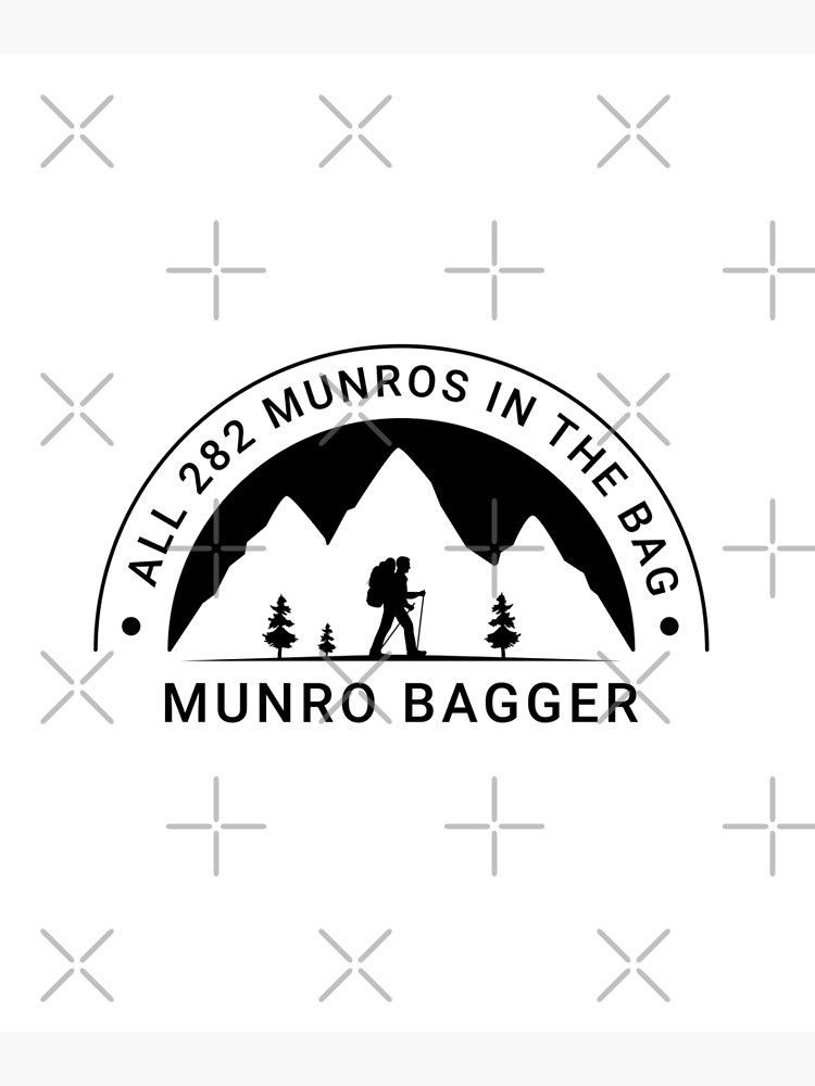 "All 282 Munros In the Bag Hillwalking and Munro Bagger Design" Poster
