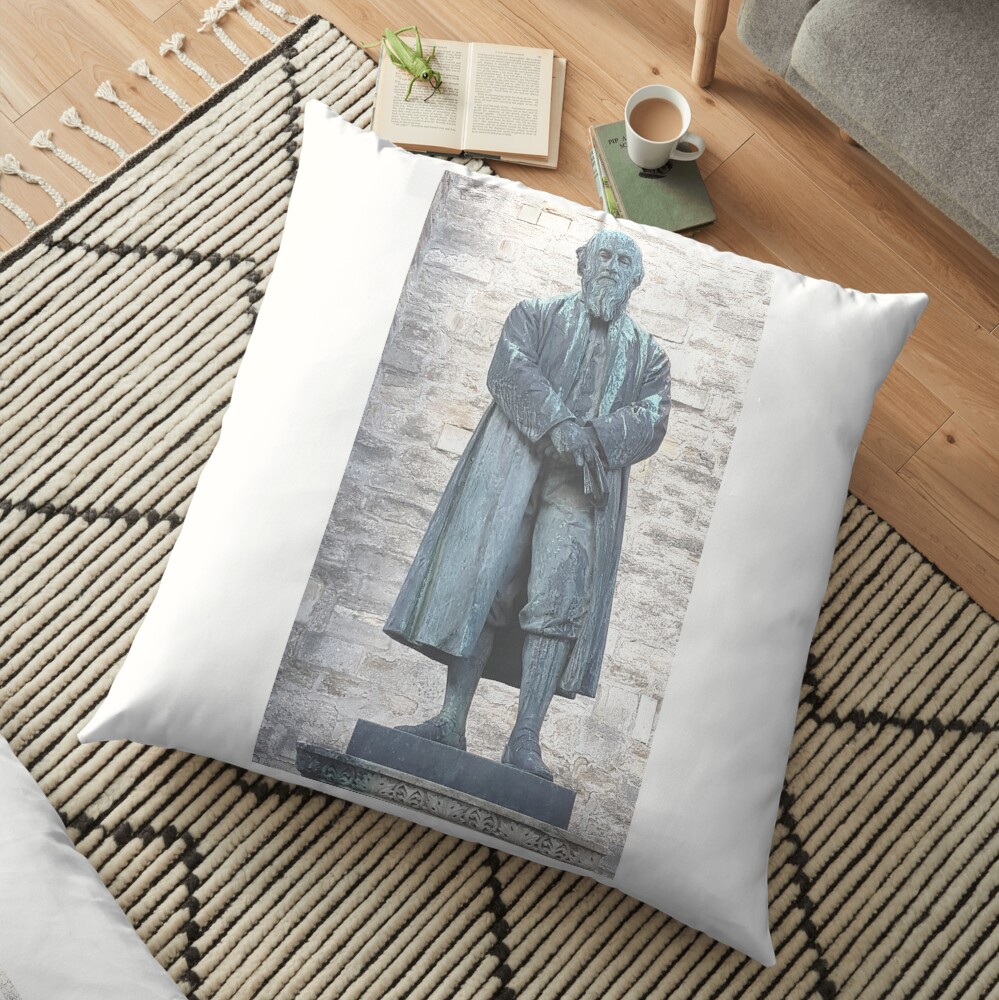 William Barnes - Poet - Statue in Dorchester Floor Pillow