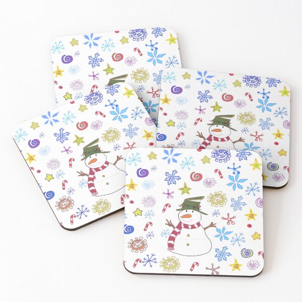 Item preview, Colourful Snowman doodle design designed and sold by markatos.