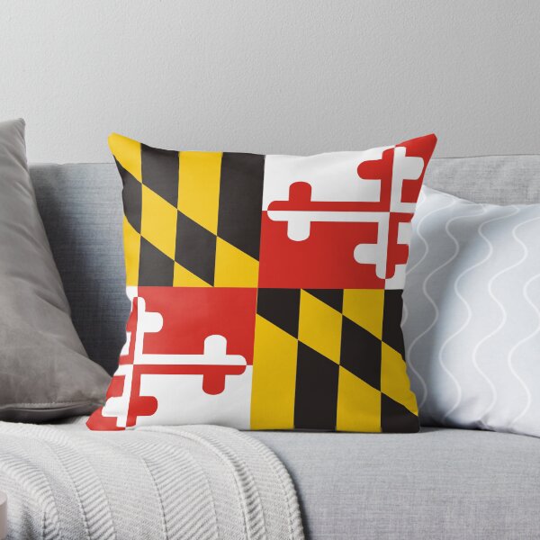 maryland state flag Throw Pillow