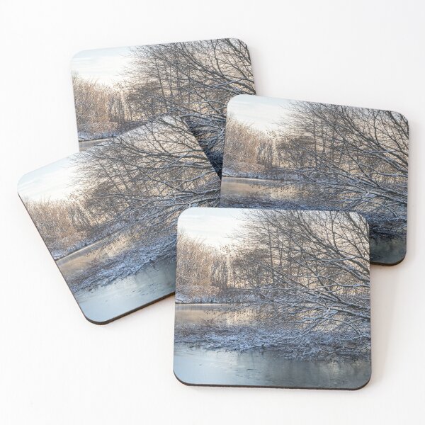 Item preview, Soft and Snowy - Winter Wonderland at a Frozen Pond designed and sold by Georgia Mizuleva.