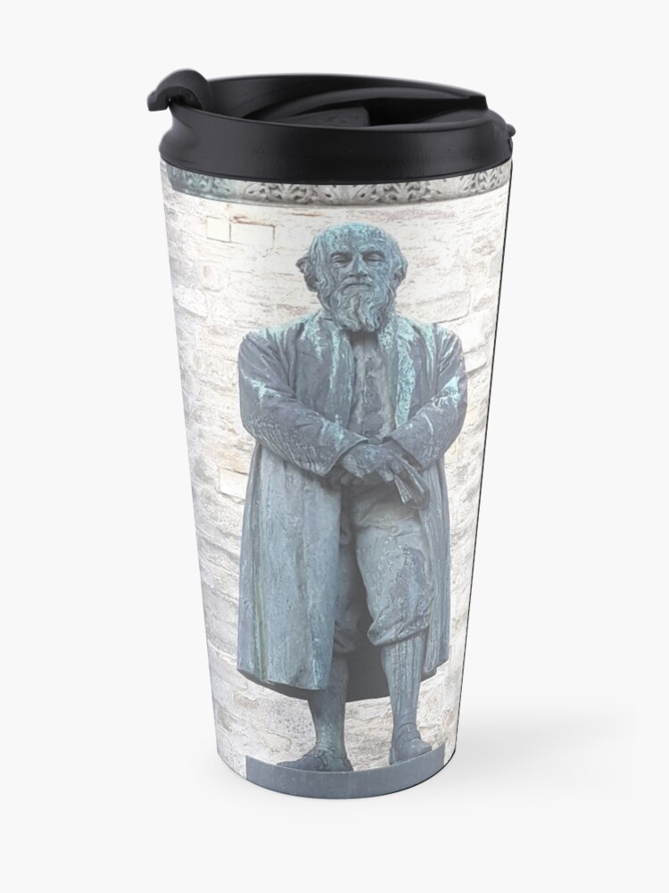 Alternate view of William Barnes - Poet - Statue in Dorchester Travel Mug