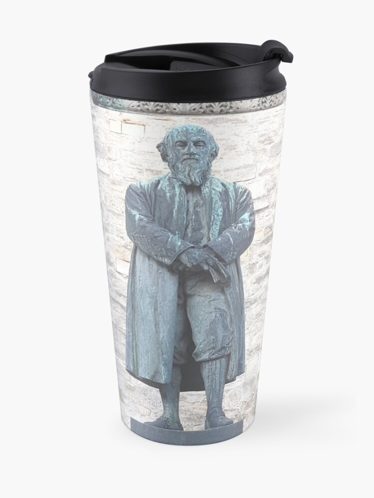 Alternate view of William Barnes - Poet - Statue in Dorchester Travel Mug
