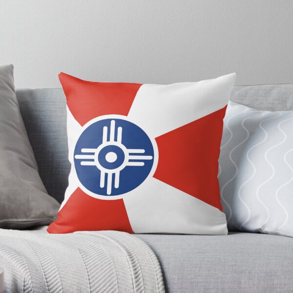 Wichita flag Throw Pillow
