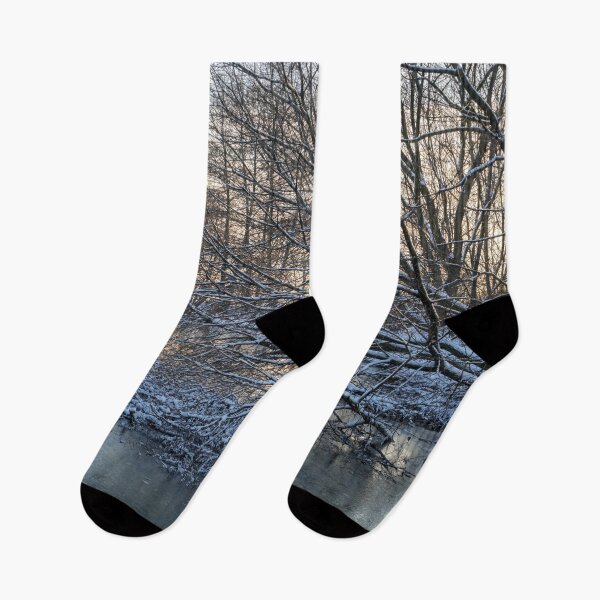 Item preview, Soft and Snowy - Winter Wonderland at a Frozen Pond designed and sold by Georgia Mizuleva.