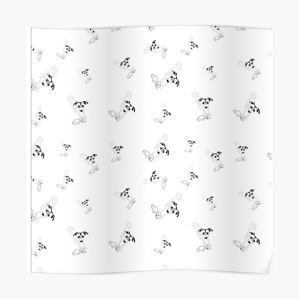 linoys puppy pattern Poster