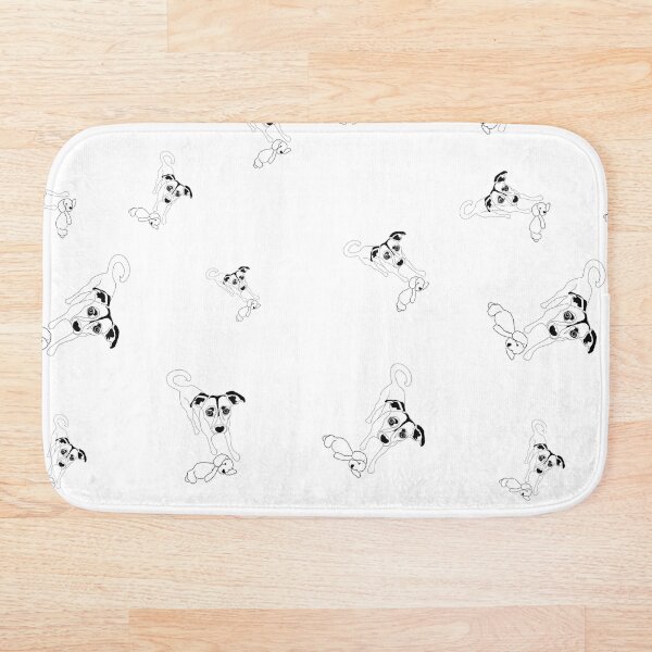 linoys puppy pattern Bath Mat