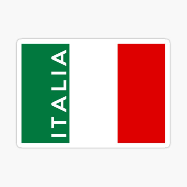 Stickers Strips Round Scudetto Flag Italy Tricolor Italy Flag