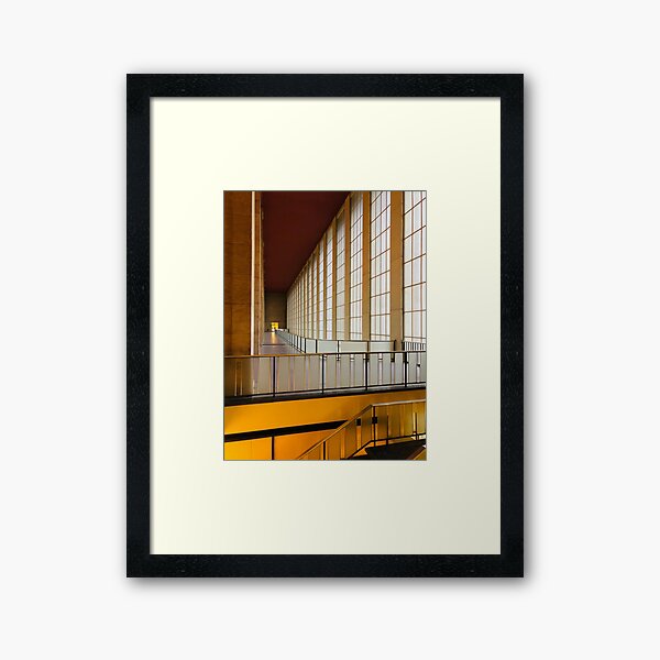 Corridor at Tempelhof Airport, Berlin Framed Art Print