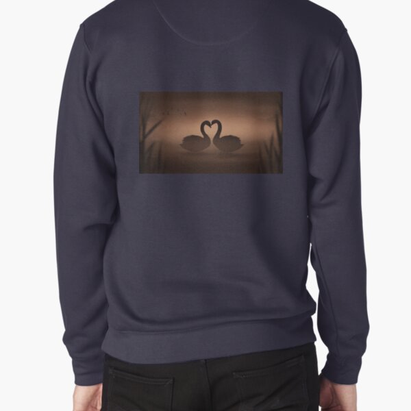 Swan love in early morninglight Pullover Sweatshirt
