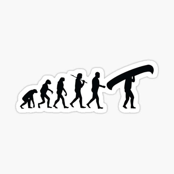 Evolution of a Canoeist Sticker