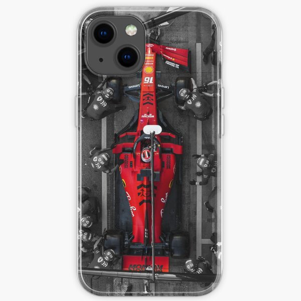 Arrêt au stand Charles Leclerc Ferrari Coque souple iPhone