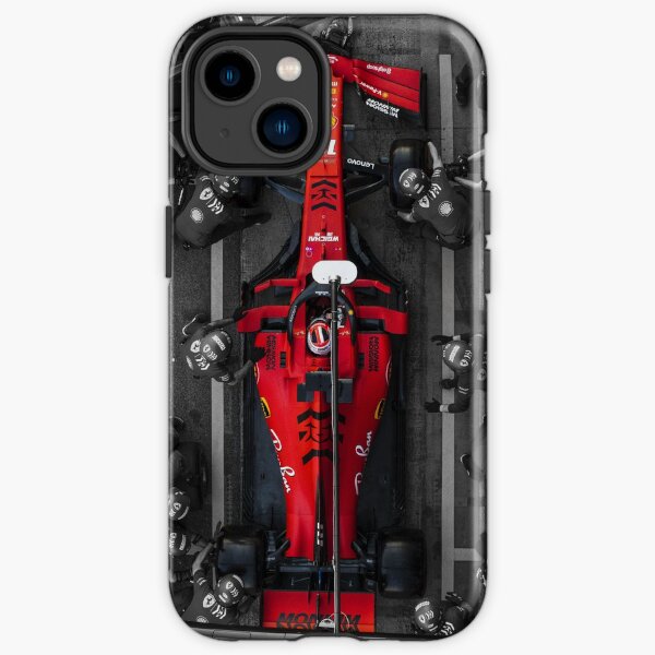 Charles Leclerc Ferrari parada en boxes Funda resistente para iPhone