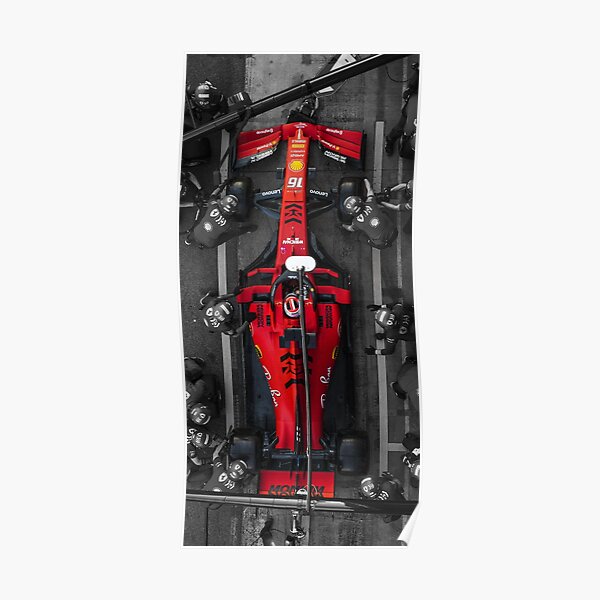 Charles Leclerc Ferrari Pit Stop Poster