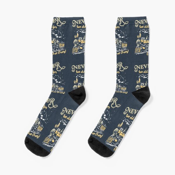Item preview, Never Too Old for Choo Choos – Vintage Steam Train Funny Design designed and sold by ArtStyleAlice.