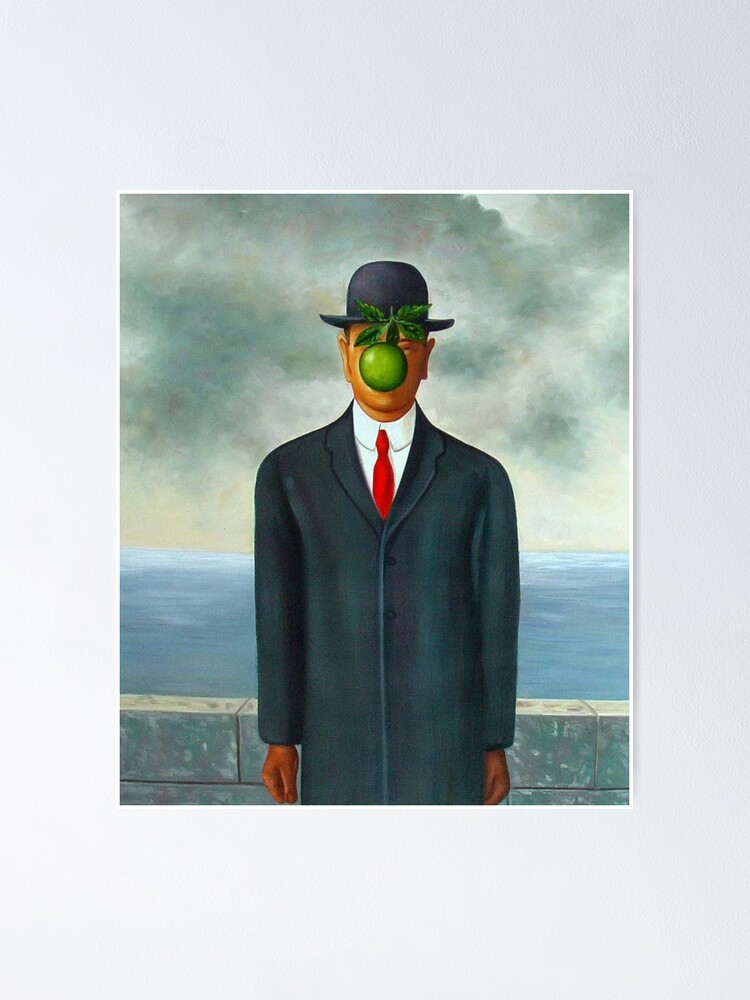 Der Sohn Des Mannes Malerei Von Rene Magritte T Shirt Poster Von Gentlebiz Redbubble