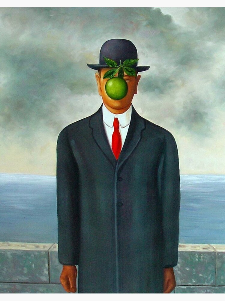 Der Sohn Des Mannes Malerei Von Rene Magritte T Shirt Galeriedruck Von Gentlebiz Redbubble