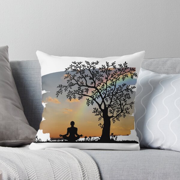 Item preview, Yoga Under A Tree with Rainbow designed and sold by Rhu Creations.