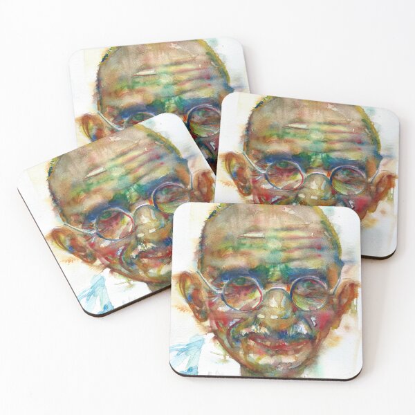 Item preview, MAHATMA GANDHI - watercolor portrait.8 designed and sold by lautir.