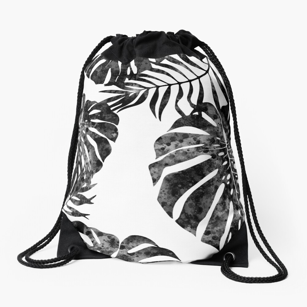 Monstera deliciosa Drawstring Bag