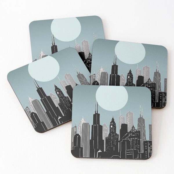 Item preview, chicago skyline designed and sold by BekimART2.