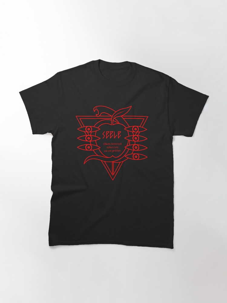 Thumbnail 3 von 7, Classic T-Shirt, Seele Red Logo (Neon Genesis Evangelion) designt und verkauft von HuckleberryArts.