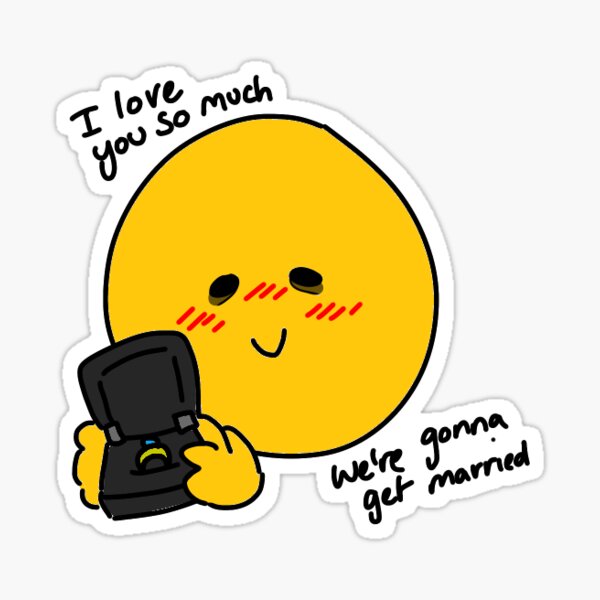 WUV YOU SO MUCH ! - adorable cursed emoji Sticker for Sale by Blue Pencil