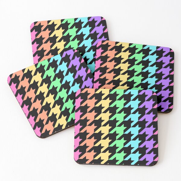 Item preview, Pastel Rainbow Houndstooth designed and sold by christinaashman.