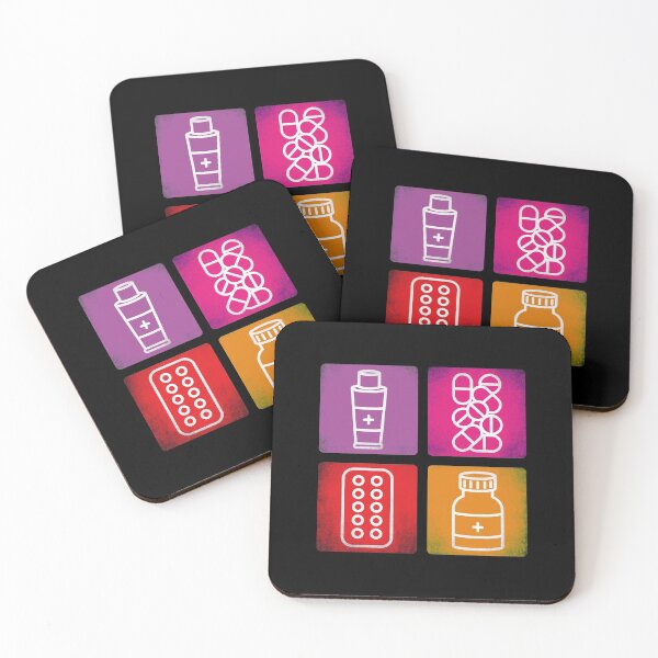 Item preview, Pharmacy icons in pink and orange designed and sold by Eenig.
